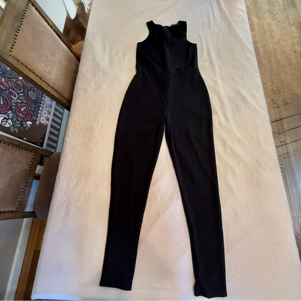 🖤 Nasty Gal Black Jumpsuit Romper Racerback Size 10